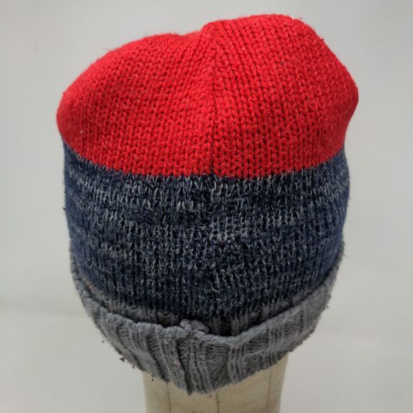 Unbranded Men's Knit Beanie Hat Cap Multicolor One Size Patch Logo - Picture 7 of 11